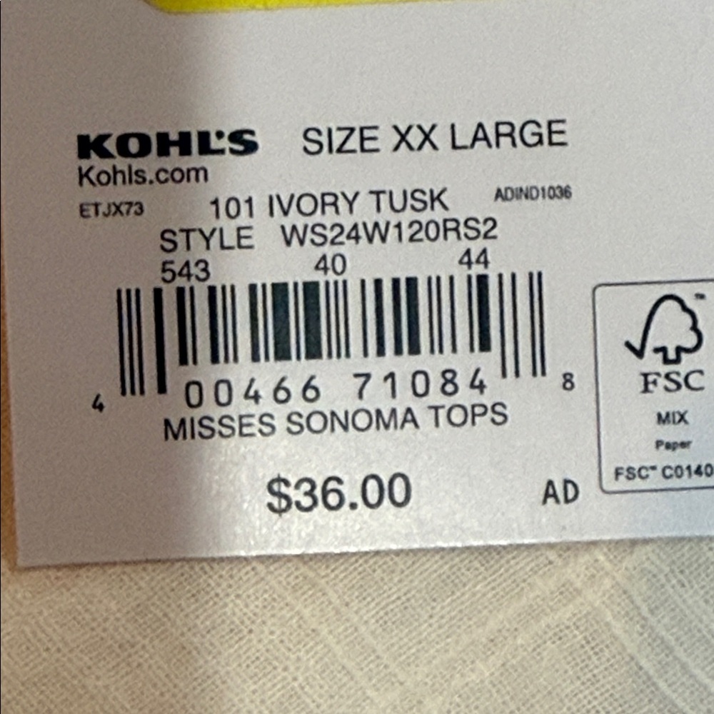 Women’s Cotton Button Down Shirt Size (XXL) NEW - Picture 8 of 8
